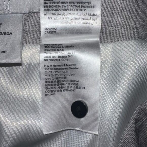 H&M Gray Skirt Classic A-Line Womens Size 12 Polyester Blend Mid-Length - Picture 4 of 8